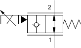 FLeX系列先導(dǎo)控制常開(kāi)電比例節(jié)流閥，帶逆流單向閥-流量2-1